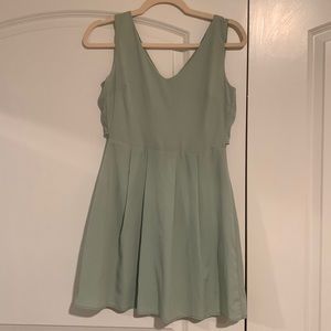 Blue-green mini dress